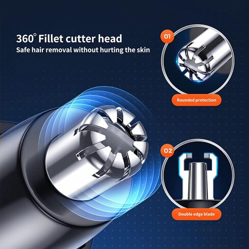 Ear and Nose Hair Trimmer 2022 Professional USB Rechargeable Nose Trimmer for Men and Women Ear Eyebrow Facial Hair Trimmer ,Blades for Easy Cleansing in Saudi Arabia