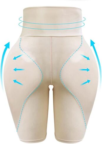 Men Padded Underwear, Thigh Control Hip Enhancer Shapewear Shorts High Waist Slimming Body Shaper Boxer Brief in Saudi Arabia