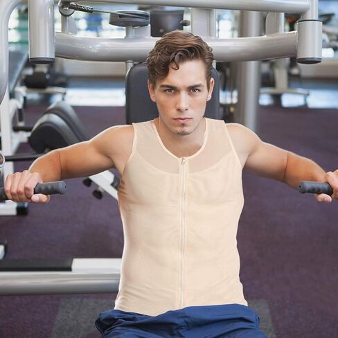 NonEcho الرجال ملابس داخلية ضغط القمصان الداخلية التخسيس الجسم المشكل الخصر المدرب تانك سترة علوية مع سحاب in Kuwait
