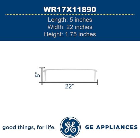 GE WR17X11890 حاجز رف باب الفريزر الأصلي من OEM (أبيض) لثلاجات GE in Saudi Arabia