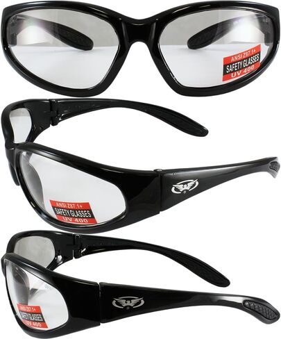 ثلاثة (3) أزواج نظارات شمسية من جلوبال فيجن هيركيلوس مع عدسات شفافة ودخانية وأصفر in Kuwait