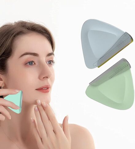 شفرات حلاقة الحواجب للنساء، قطعتان من شفرات حلاقة الوجه للنساء، ماكينة تشذيب شعر الوجه لاستخدام الجسم للنساء، أداة تشذيب الحواجب وتشكيل ماكينة الحلاقة وتقشير الجلد in Kuwait