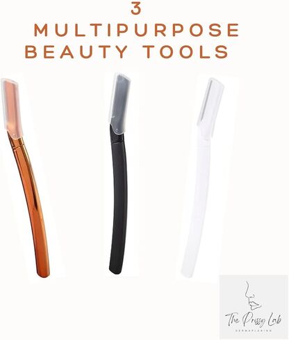 Multipurpose Exfoliating Dermaplaning Tool, Eyebrow Razor, and Facial Razor with Precision Cover, 3 Ct in Saudi Arabia