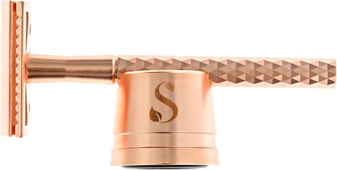 Senskinn Safety Razor for Women | Eco Friendly Razor for Ladies | Zero Waste Eco Razor | Reusable Razor | Metal Razor for Women Shaving | Single Blade Razors for Women (Rose Gold Pearlescent) in Saudi Arabia