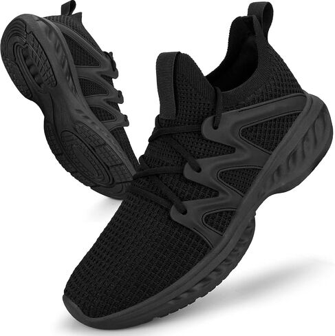 Pujcs Mens Slip on Walking Shoes Non Slip Breathable Lightweight Seakers Athletic Tennis Running Shoes for Gym Travel Jogging in Saudi Arabia