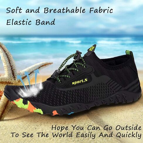 YALOX Water Shoes Men's Women's Swim Shoes Outdoor Beach Barefoot Quick-Dry Aqua Pool Socks Swimming Yoga Surfing Exercise in Kuwait