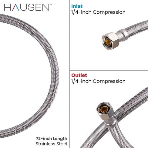 Hausen 84-Inch Ice Maker Connector 1/4-inch x 1/4-inch C, Ice Maker Supply Line, 1-Pack in Saudi Arabia