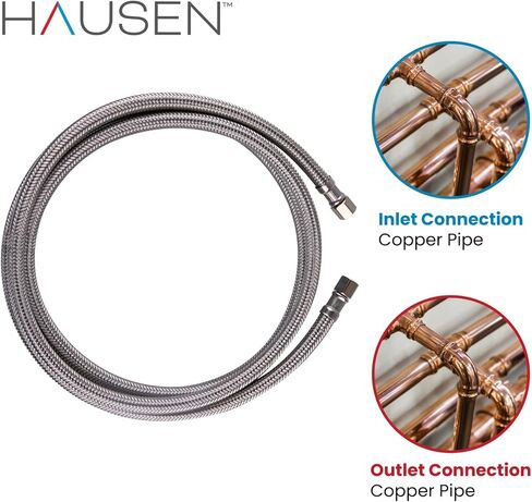 Hausen 84-Inch Ice Maker Connector 1/4-inch x 1/4-inch C, Ice Maker Supply Line, 1-Pack in Saudi Arabia