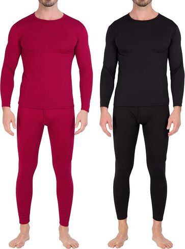 4 Piece: Men's Thermal Underwear Sets - Long Sleeve Top & Bottom Fleece Lined Long Johns (Available in Big & Tall) in Saudi Arabia
