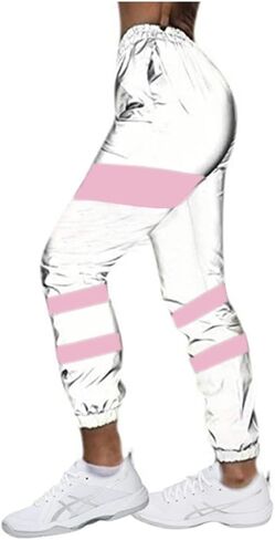 RARITYUS Men Women Rave Reflective Pants Sweatpants Trousers Dance Jogger Pants with Pockets for Casual Sport Party Festival in Kuwait