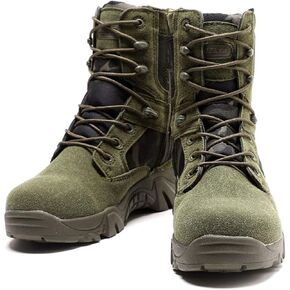 Men's Tactical Boots，High-Tops Special Training Army Shoes Outdoor Climbing Hiking Combat Boots,Green- 45/UK 10.5/US 11 in Saudi Arabia