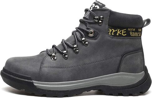 Mens Snow Boots Hiker Hiking Boot Leather Waterproof Warm Fur Lined Lace Up Anti-Slip Ankle Sneakers High Top Winter Casual Outdoor Travel Shoes in Kuwait