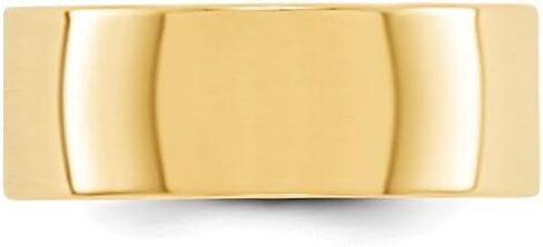 Solid 14k Yellow Gold 8mm Flat Wedding Band in Saudi Arabia