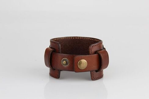 COOLLA Wide Braided Genuine Leather Mens Bracelet Bangle Cuff in Kuwait