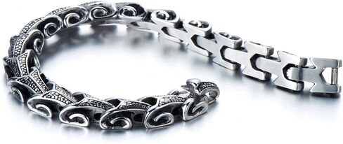 سوار رجالي من الفولاذ المقاوم للصدأ من COOLSTEELANDBEYUND لراكب الدراجة النارية الجدي وصلة سوار قوطي مقاس 8.5 بوصة, 8.5 inches, ان ايه, ان ايه in Saudi Arabia
