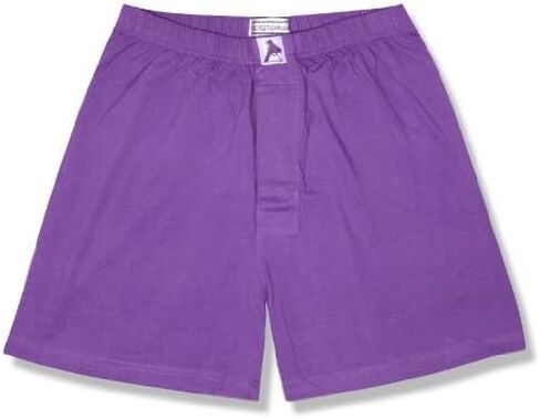Biagio Mens Solid PURPLE INDIGO Color BOXER 100% Knit Cotton Shorts in Saudi Arabia