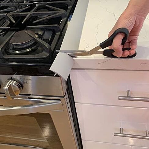Gap Stopper® Pro - 21" Black, Professional Grade, FDA Heavy 8.6 oz Silicone, Set of 2, Covers Gap between Stove & Countertops in Saudi Arabia