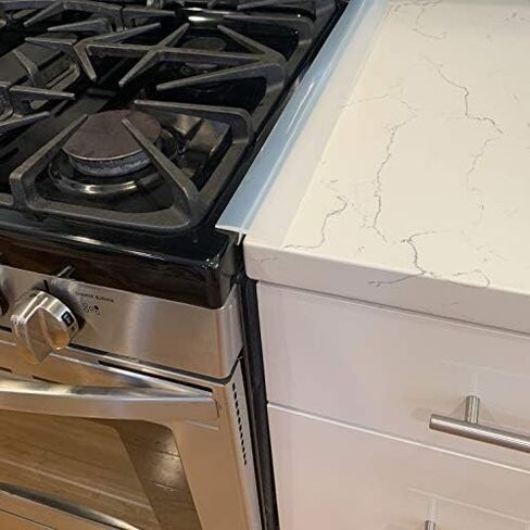Gap Stopper® Pro - 21" Black, Professional Grade, FDA Heavy 8.6 oz Silicone, Set of 2, Covers Gap between Stove & Countertops in Saudi Arabia