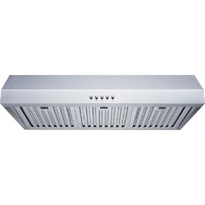 Winflo 30 In. Convertible Stainless Steel Under Cabinet Range Hood with Baffle Filters and Push Button Control in Kuwait