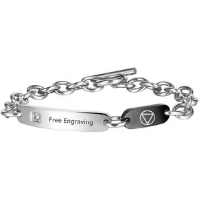 Stainless Steel Sobriety Bracelets, Inspirational Mantra Engarved One Day at a Time Chain Bracelet, Personalized AA AF Alchohol Addiction Recovery Bracelet Jewelry Gift for Men Women, Customizable in Kuwait