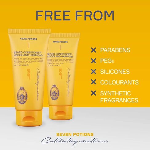 SEVEN POTIONS Beard Conditioner for Men – Prevents Beard Itch and Dandruff – Natural, Vegan, Cruelty Free (Citrus Tonic, 3.4 FL OZ) in Saudi Arabia
