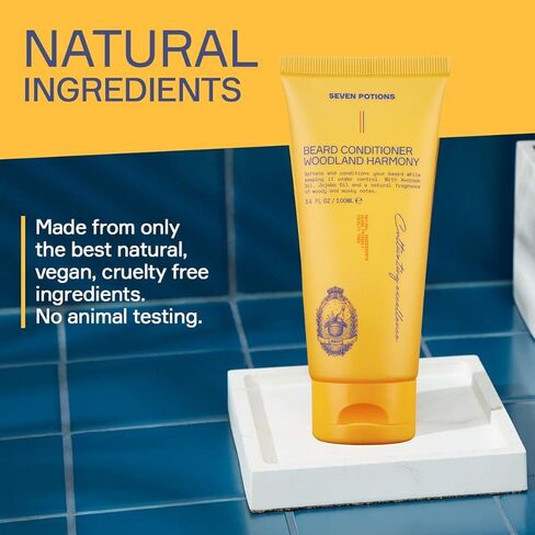 SEVEN POTIONS Beard Conditioner for Men – Prevents Beard Itch and Dandruff – Natural, Vegan, Cruelty Free (Citrus Tonic, 3.4 FL OZ) in Saudi Arabia