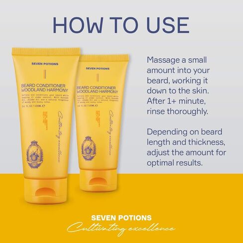SEVEN POTIONS Beard Conditioner for Men – Prevents Beard Itch and Dandruff – Natural, Vegan, Cruelty Free (Citrus Tonic, 3.4 FL OZ) in Saudi Arabia