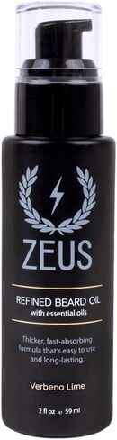 ZEUS Refined Beard Oil, Long Lasting, Thick & Fast Absorbing Oil, Leave In Beard Conditioner – MADE IN USA (Verbena Lime) 2 oz. in Saudi Arabia