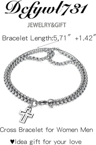 First Communion Gifts for Boys Cross Bracelet for Women Men Chain Bracelet for Men Adjustable Link Bracelet in Saudi Arabia