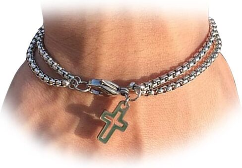 First Communion Gifts for Boys Cross Bracelet for Women Men Chain Bracelet for Men Adjustable Link Bracelet in Saudi Arabia