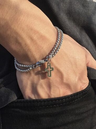 First Communion Gifts for Boys Cross Bracelet for Women Men Chain Bracelet for Men Adjustable Link Bracelet in Saudi Arabia