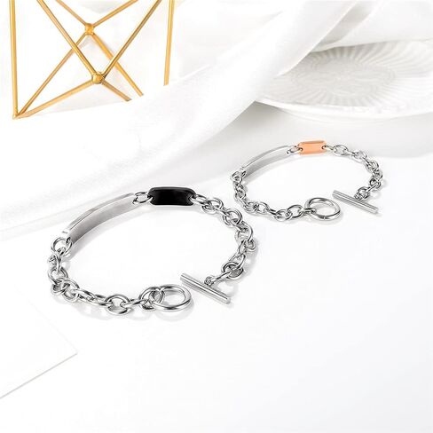 Stainless Steel Sobriety Bracelets, Inspirational Mantra Engarved One Day at a Time Chain Bracelet, Personalized AA AF Alchohol Addiction Recovery Bracelet Jewelry Gift for Men Women, Customizable in Saudi Arabia