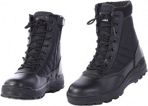 Tebapi Mens Backpacking Boots Military Leather Boots for Men Bot Infantry Tactical Boots Army Bots Army Shoes Hombre in Kuwait