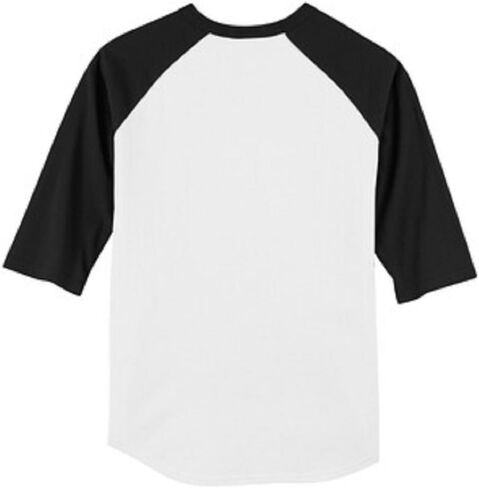 SPORT-TEK Youth Colorblock Raglan Jersey | 3/4 Sleeve Sporty T-Shirt for Boys & Girls, Relaxed Fit Cotton Tee for Kids in Saudi Arabia