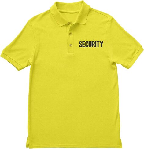 NYC FACTORY Security Polo Shirt Front Back Print Mens Tee Staff Event Uniform Bouncer Screen Printed in Saudi Arabia