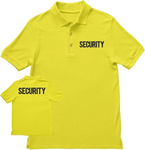 NYC FACTORY Security Polo Shirt Front Back Print Mens Tee Staff Event Uniform Bouncer Screen Printed in Saudi Arabia