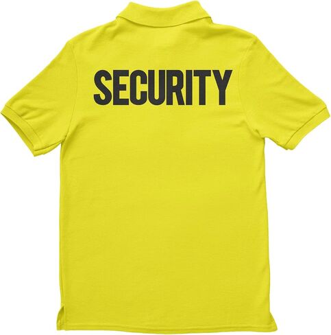 NYC FACTORY Security Polo Shirt Front Back Print Mens Tee Staff Event Uniform Bouncer Screen Printed in Saudi Arabia