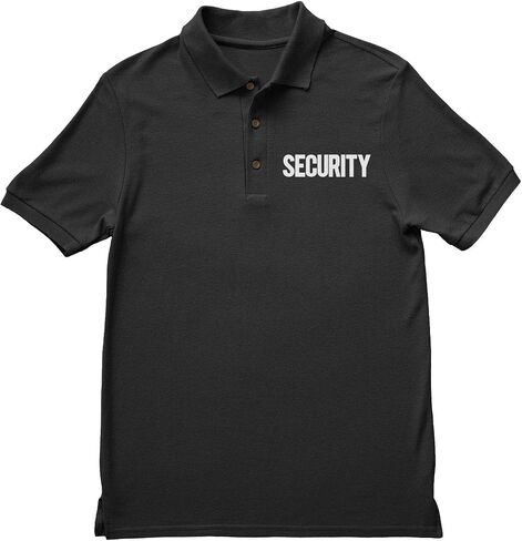 NYC FACTORY Security Polo Shirt Front Back Print Mens Tee Staff Event Uniform Bouncer Screen Printed in Saudi Arabia