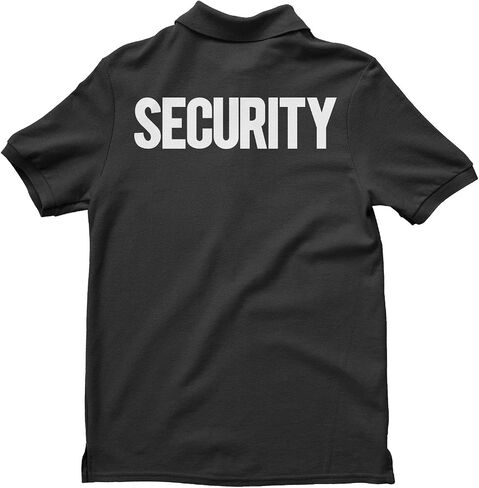NYC FACTORY Security Polo Shirt Front Back Print Mens Tee Staff Event Uniform Bouncer Screen Printed in Saudi Arabia