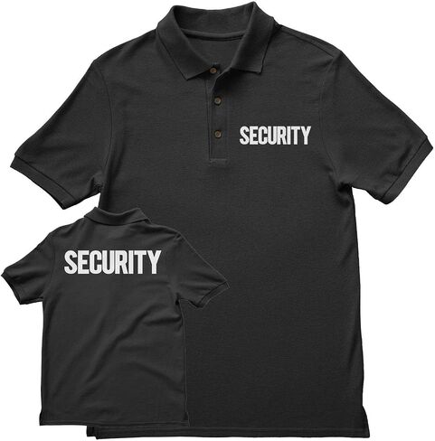 NYC FACTORY Security Polo Shirt Front Back Print Mens Tee Staff Event Uniform Bouncer Screen Printed in Saudi Arabia
