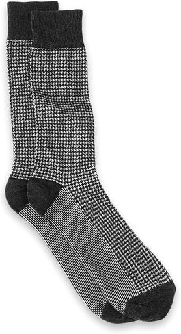 Paul Fredrick Men's Houndstooth Cotton Blend Sock in Kuwait