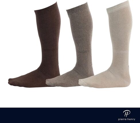 Pierre Henry Over the Calf Socks for Men (9 pairs) | Cotton Over the Calf Dress Socks | Long Socks Designed to Stay up 12+ hr | Makeover XI - Strictly Solid (Size 7-11) (9-pairs)… in Saudi Arabia