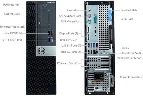 DELL Optiplex 7060 SFF Desktop Computer PC | Intel 8th Gen i5-8500 (6 Core) | 16GB DDR4 Ram 512GB NVMe M.2 SSD | Built-in WiFi & Bluetooth | Windows 11 Pro | Wireless Keyboard & Mouse(Renewed) in Saudi Arabia