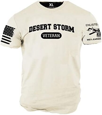 ENLISTED RANKS Desert Storm Veteran, Graphic t-Shirt, Sand in Saudi Arabia