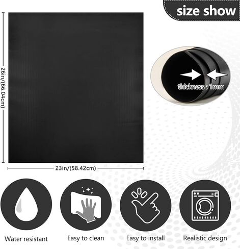 Black Dishwasher Magnet Cover Washing Machine Cover Decal Refrigerator Magnetic Stickers Kitchen Indicator Magnetic Plate Wallpaper 23x26in in Kuwait