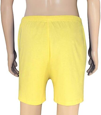 Biagio Mens Solid Light Gold Color BOXER 100% Knit Cotton Shorts in Saudi Arabia