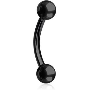Titanium IP Over 316L Surgical Stainless Steel Curved Barbell in Saudi Arabia