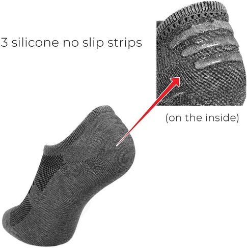 Unisex No Show Socks - Low Cut Casual Cotton Socks - Multiple Sizes and Colors - Non-Slide Socks in Saudi Arabia