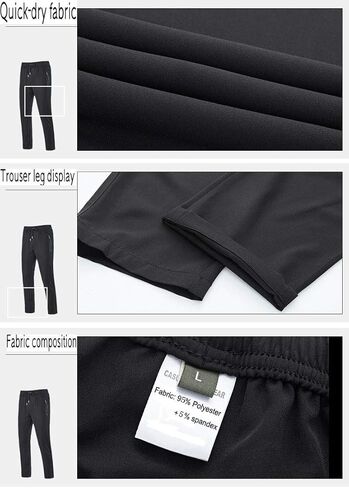 Rdruko Men's Casual Pants Lightweight Quick Dry Hiking Running Workout Outdoor Sports Sweat Pants in Kuwait