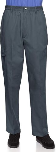 AKA Wrinkle Free Men's Full Elastic Waist Twill Casual Pant in Kuwait